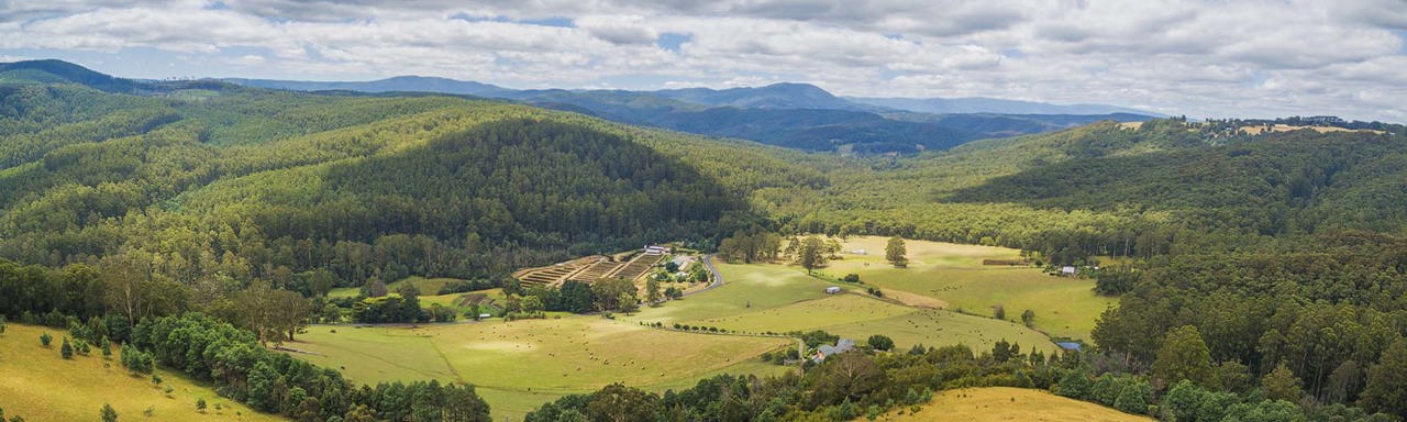 Map highlighting the Alpine Valleys wine region
