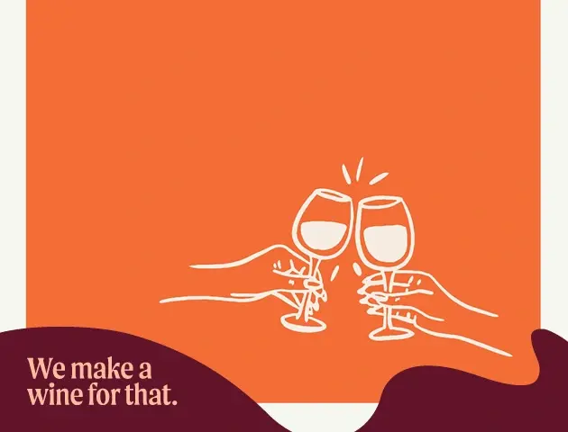 a pair of hands clinking wine glasses
