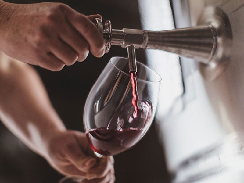 Red wine testing Yarra Valley