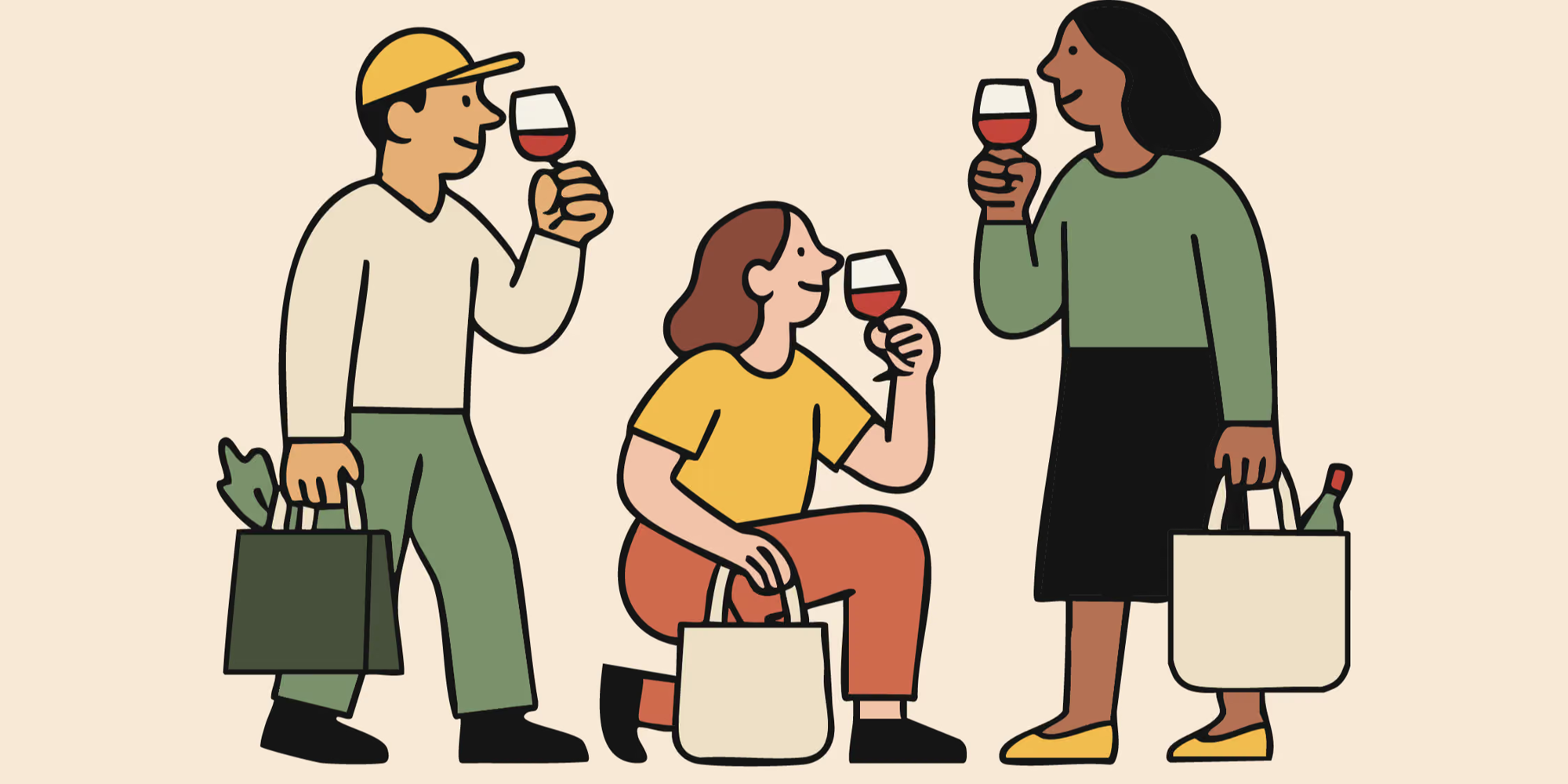 a group of people holding wine glasses
