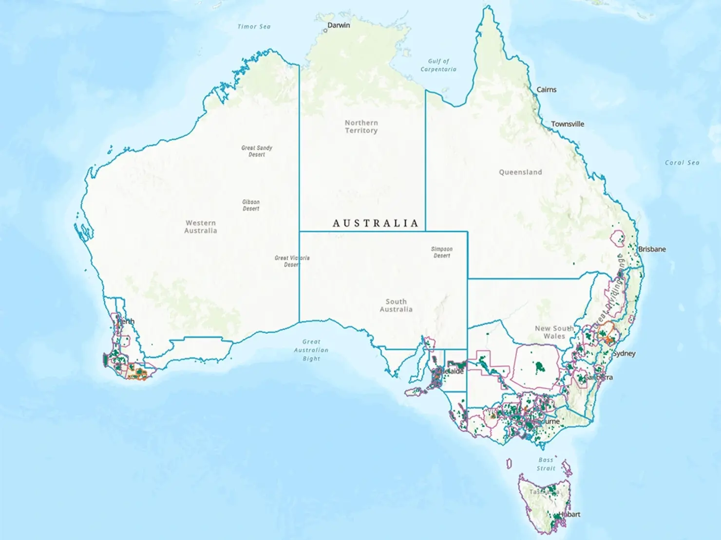 GI dashboard image of Australia