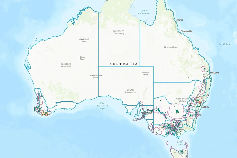 GI dashboard image of Australia