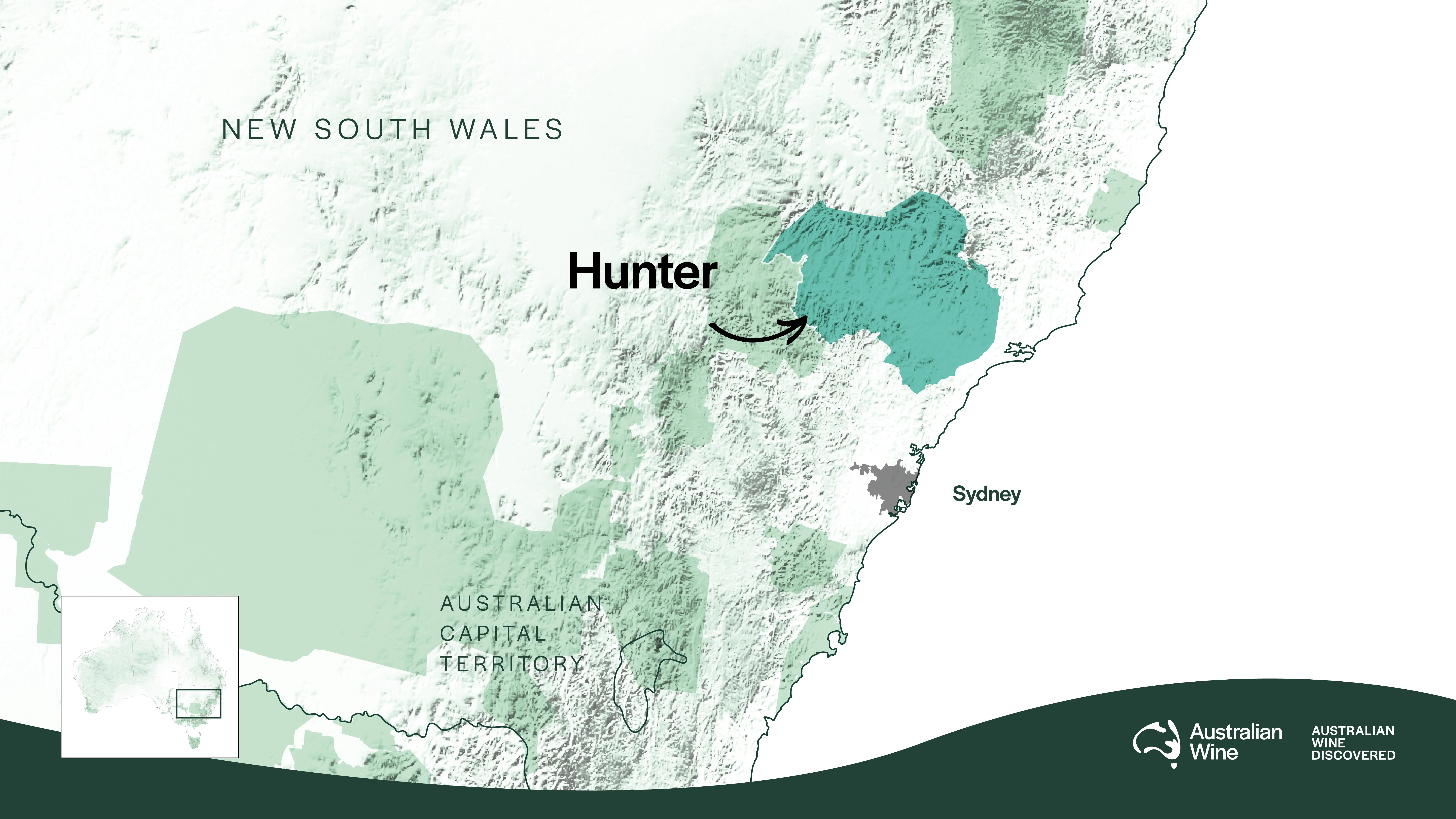 Geographical Indication Map of Hunter