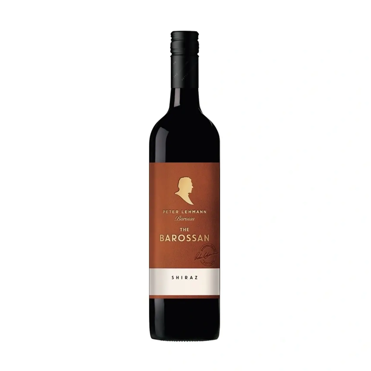 a bottle of wine with a label with Barossa Valley in the background