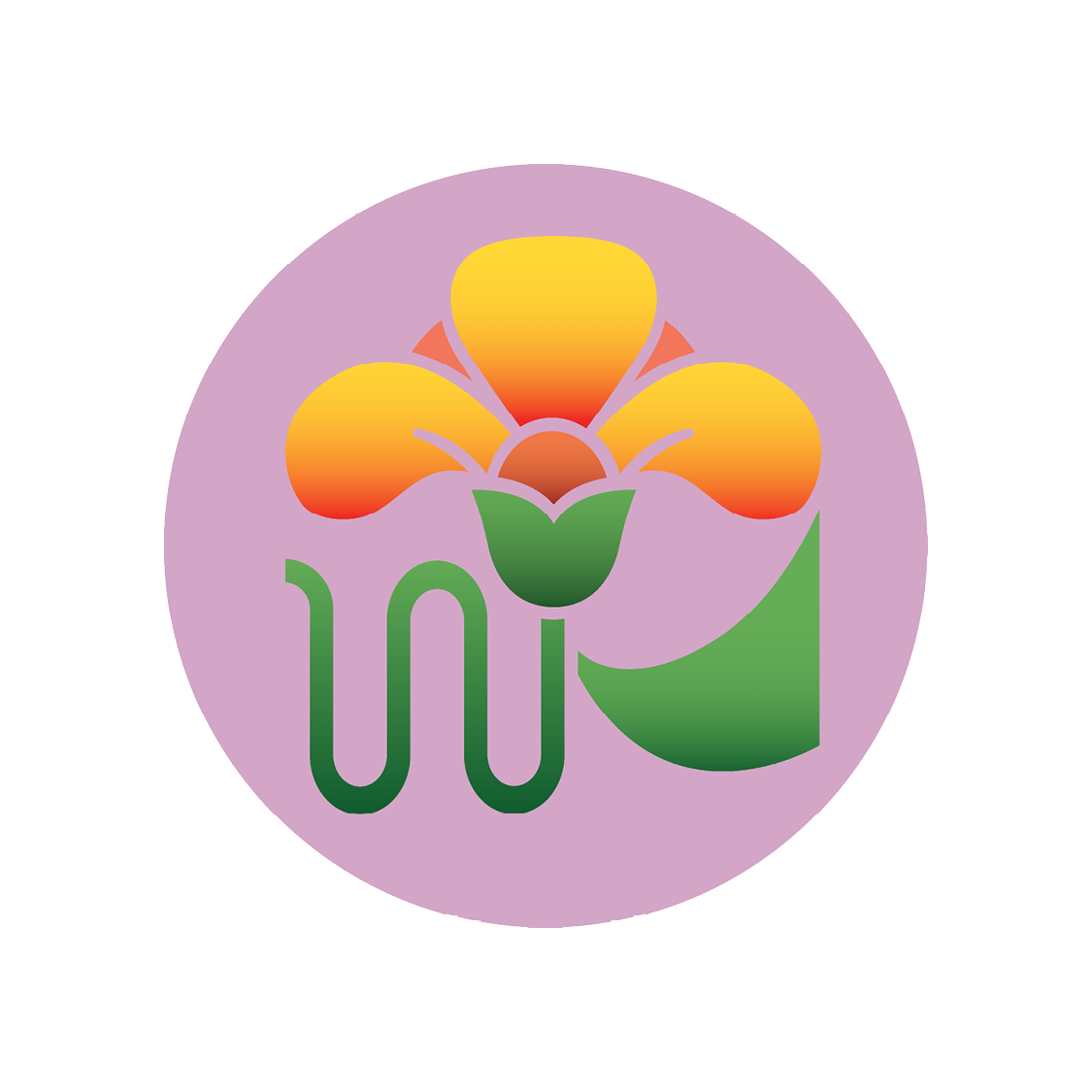a logo of a flower