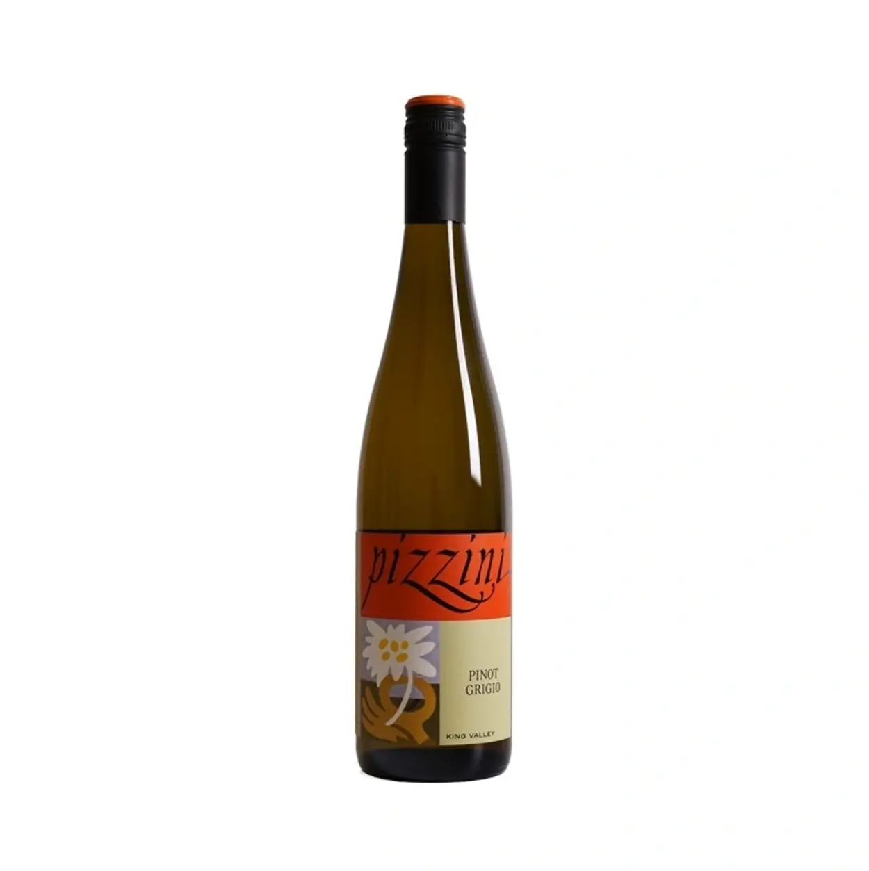 a bottle of wine with a label