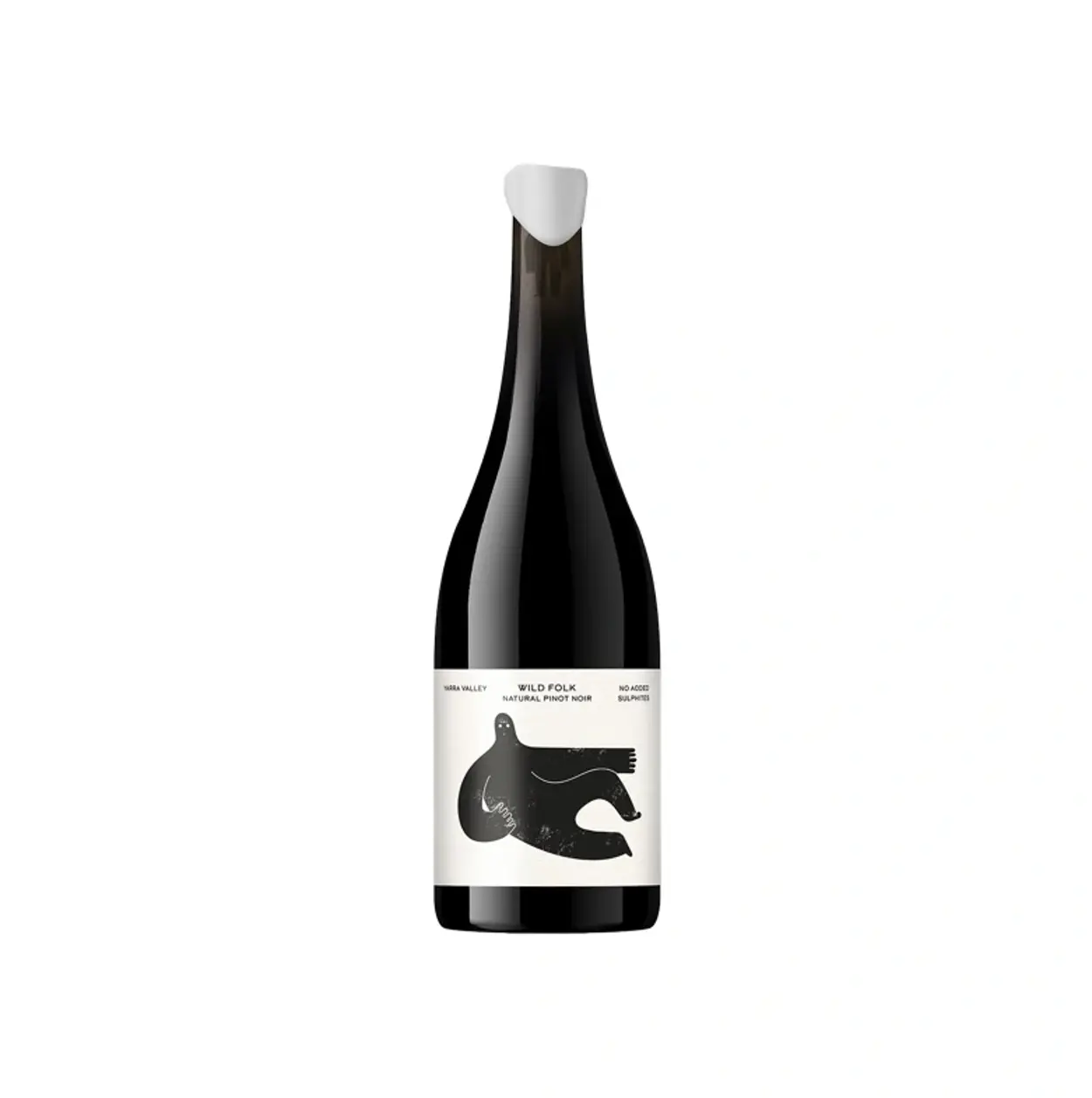 a bottle of wine with a white label