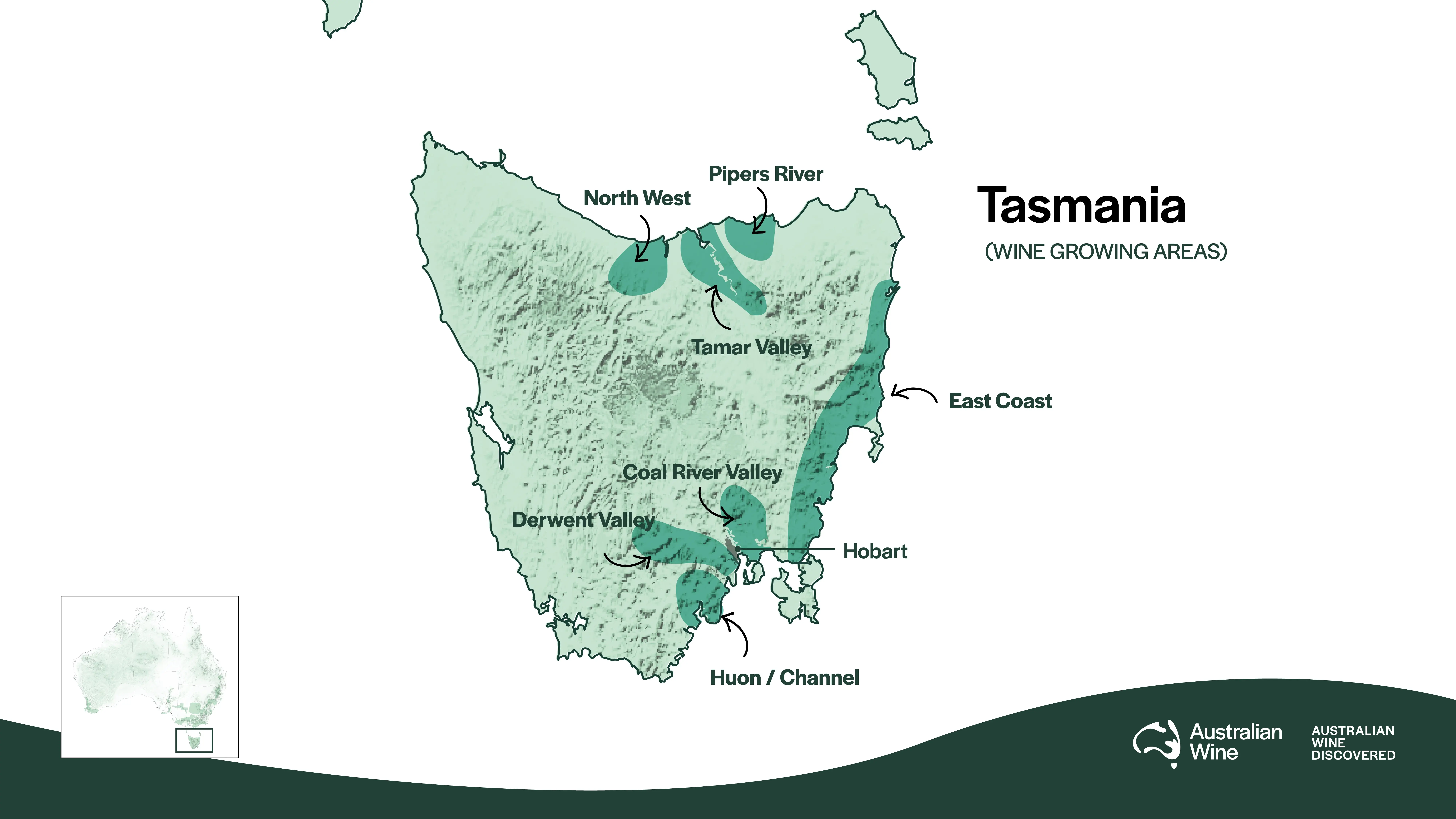 Geographical Indication Map of Tasmania