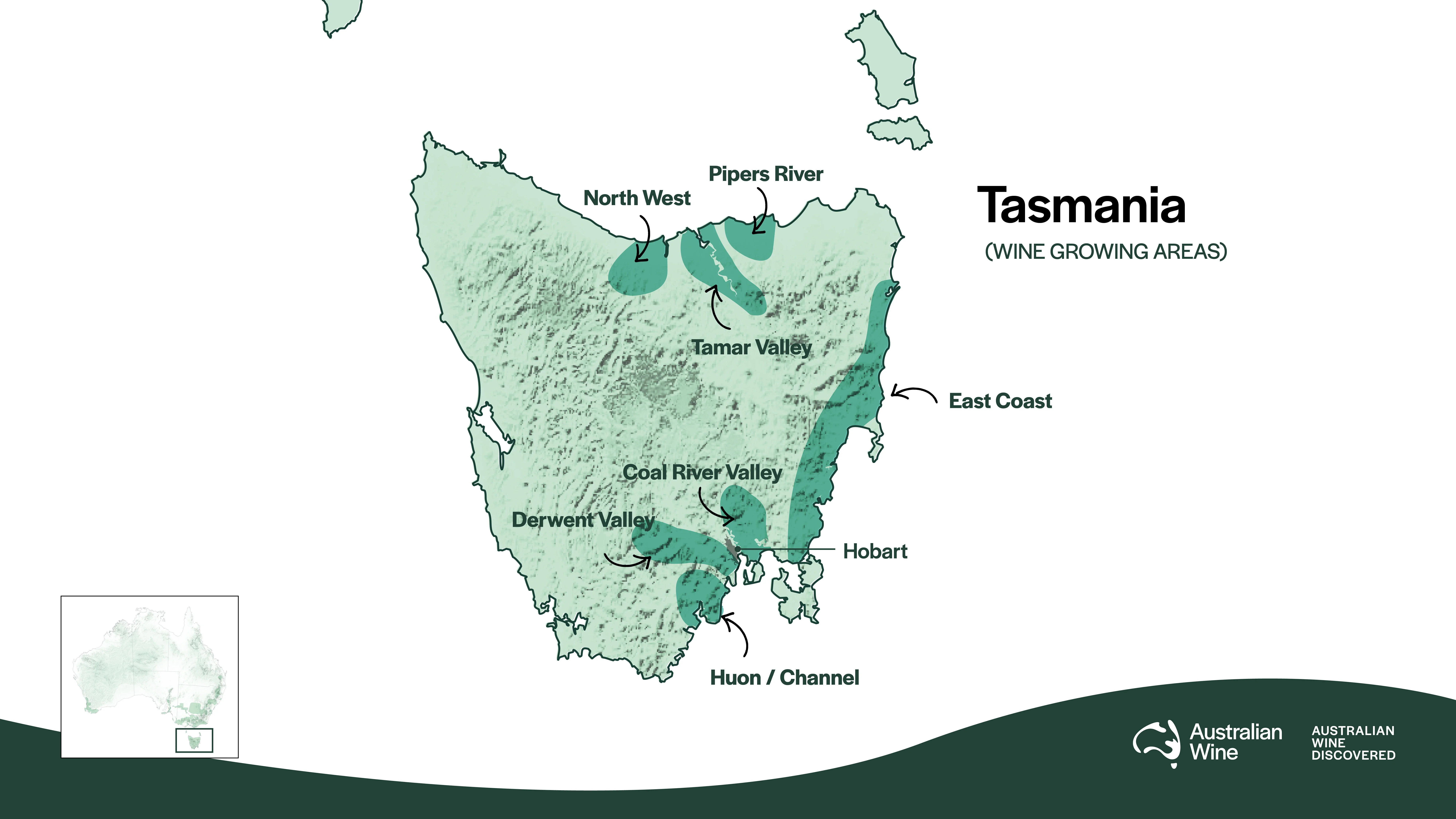 Geographical Indication Map of Tasmania