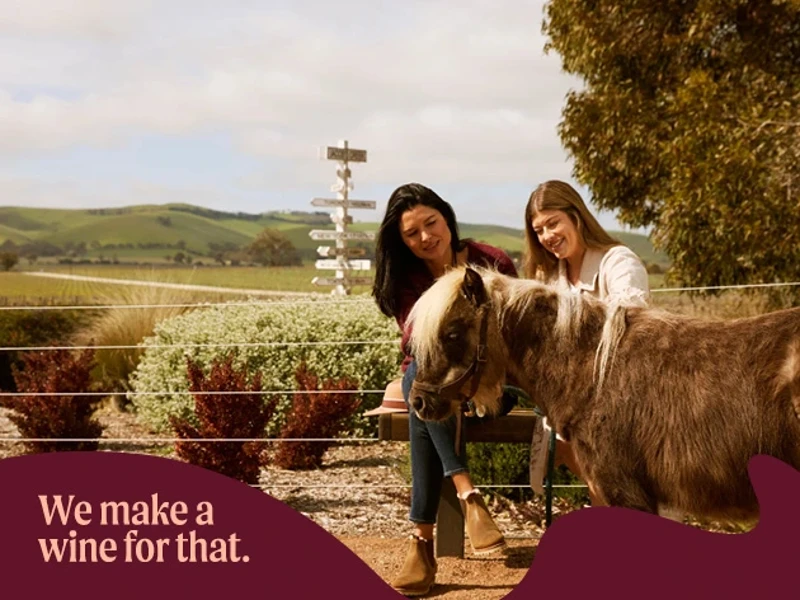two women sitting on a bench with a pony