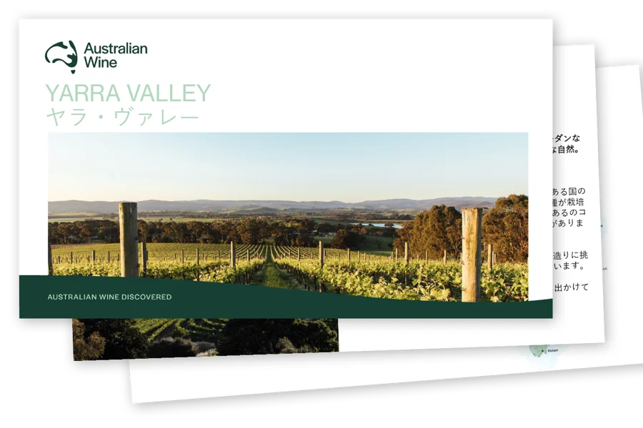 a vineyard with trees and hills in the background