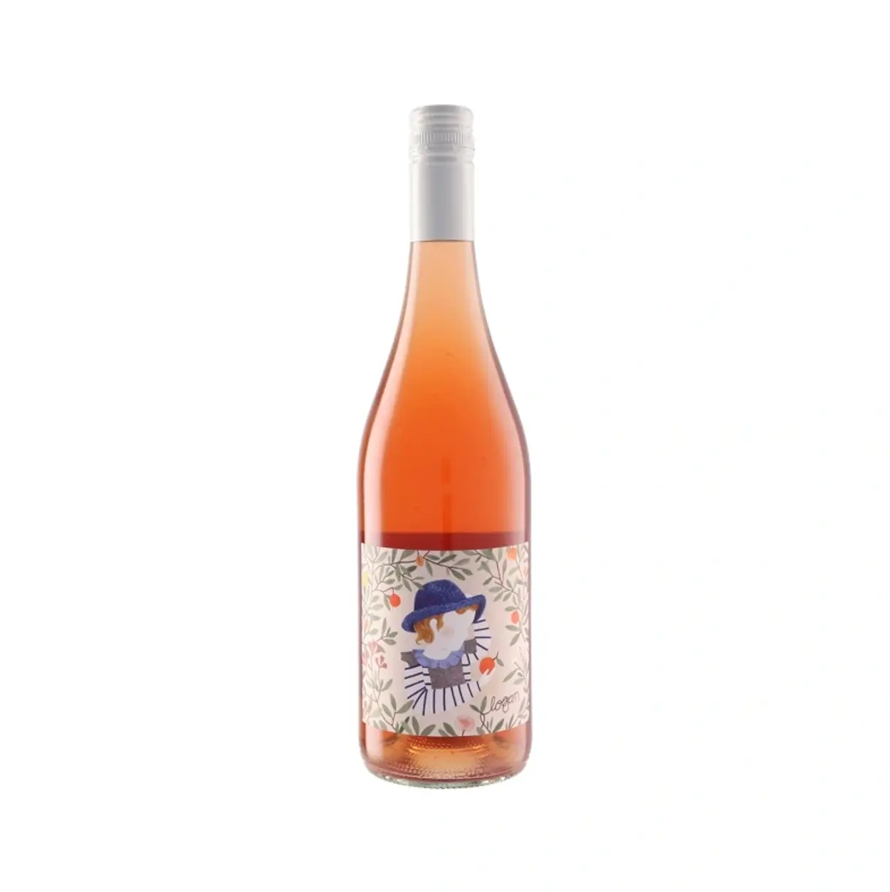 a bottle of wine with a label