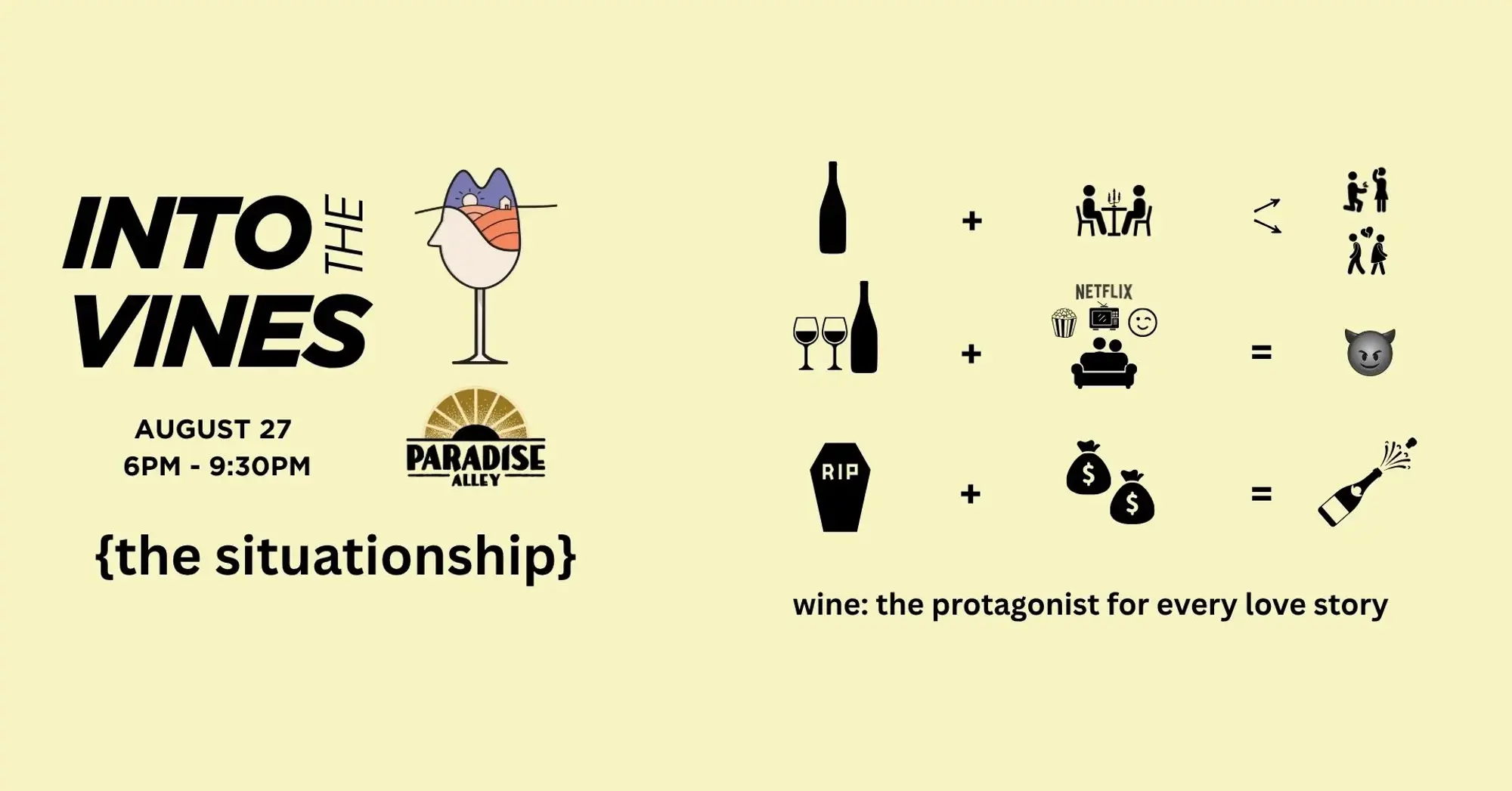 a graphic of a cat and a wine glass