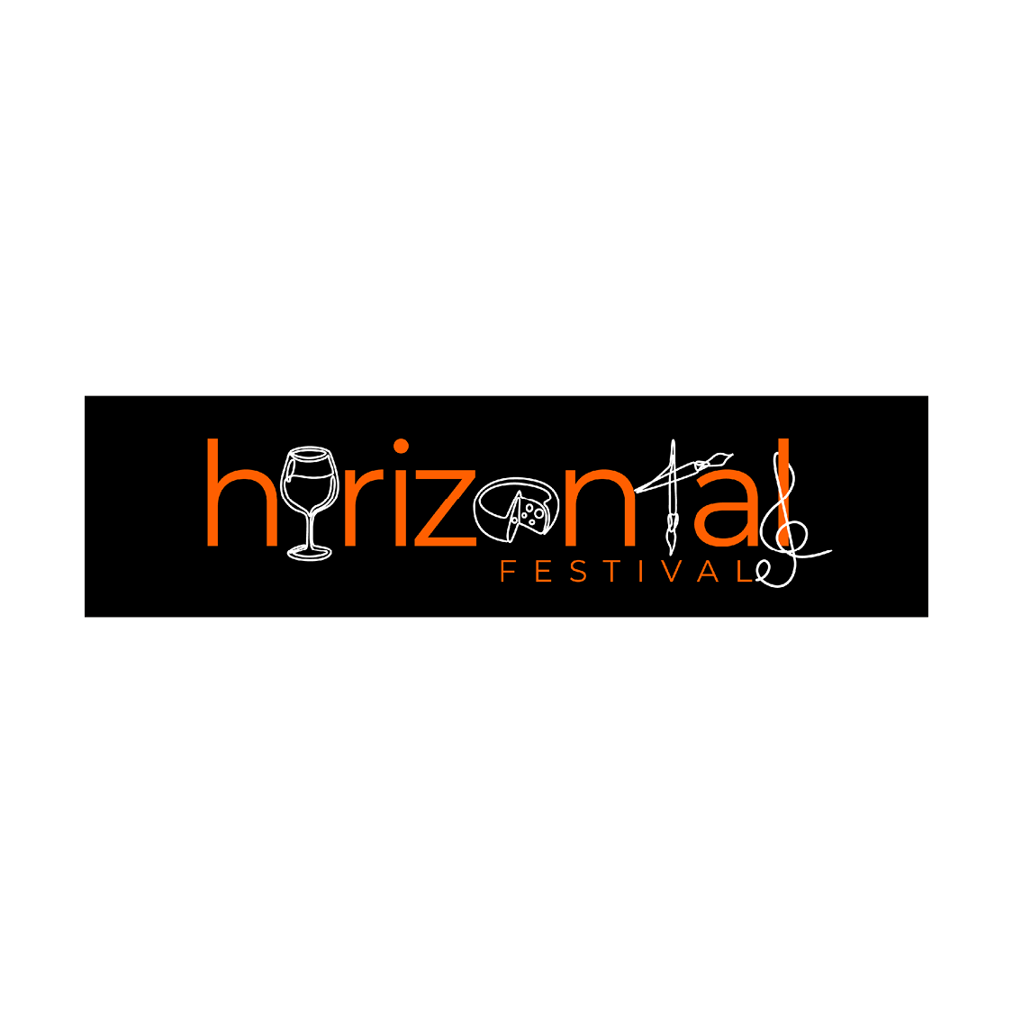 a logo on a black background