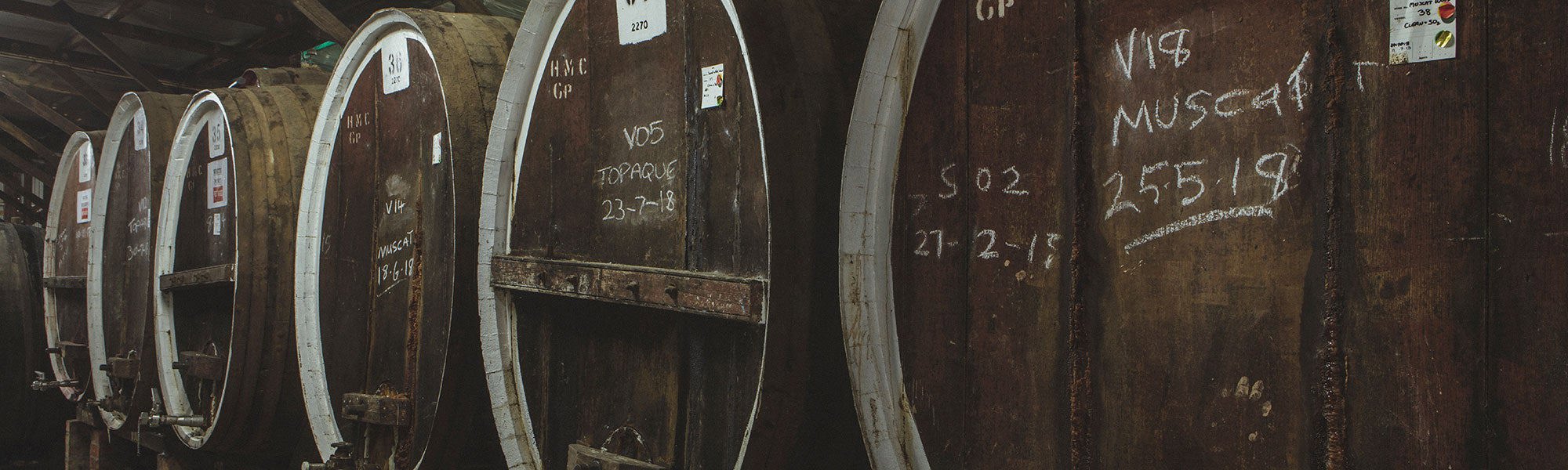Large wine barrels