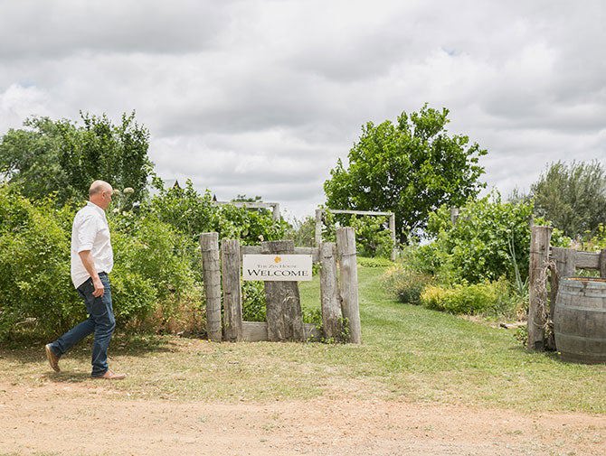 David Lowe in vineyard in Mudgee