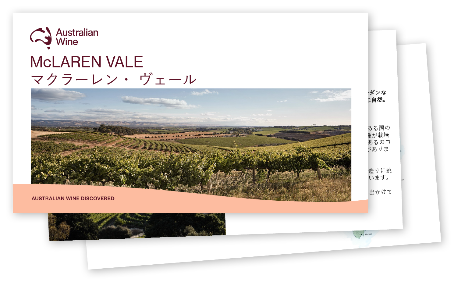 a landscape with a vineyard
