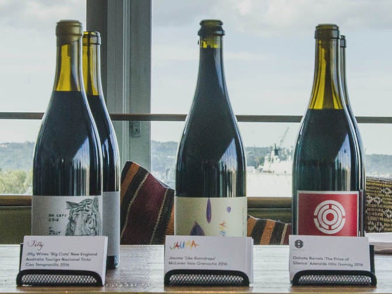 Red wines at wine tasting